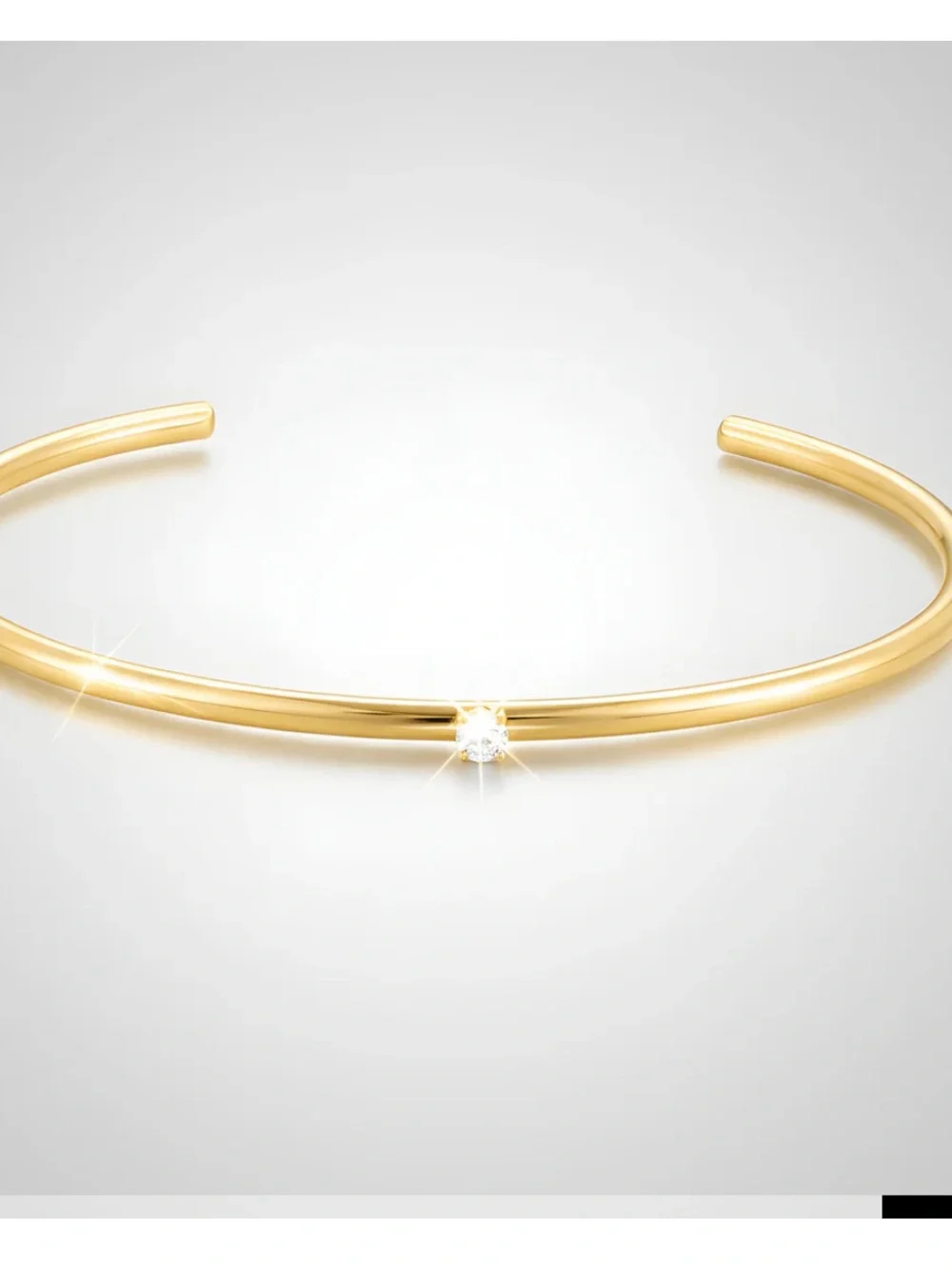 ATOLEA THIN SOLAR CUFF 18kGOLD PLATED NEW IN POUCH